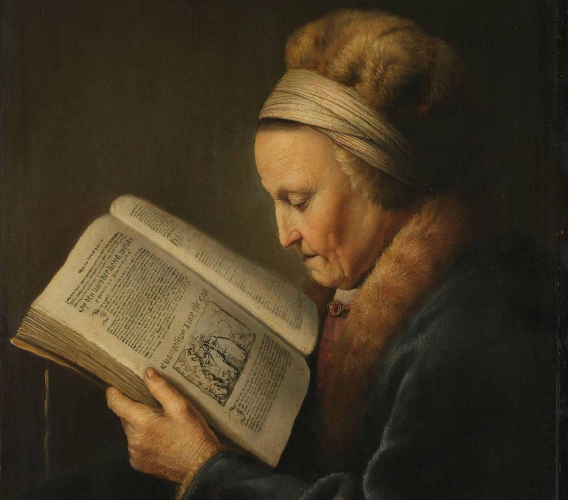 Lezende oude vrouw-Gerard Dou