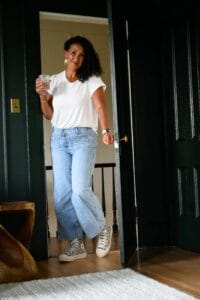 Esther in haar huis in Amerika